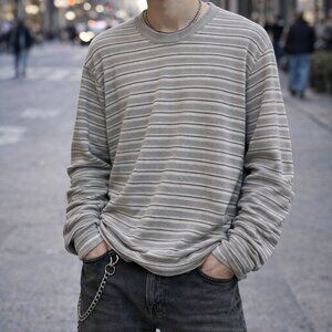 NWOT Levi's Striped Longsleeve Waffle Knit Tee-Grunge//Streetwear//Minimalist